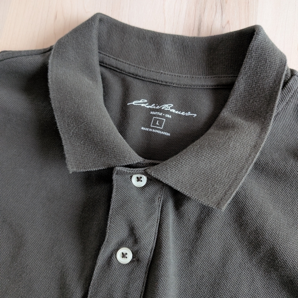 EDDIE BAUER Dark Green Polo Shirt